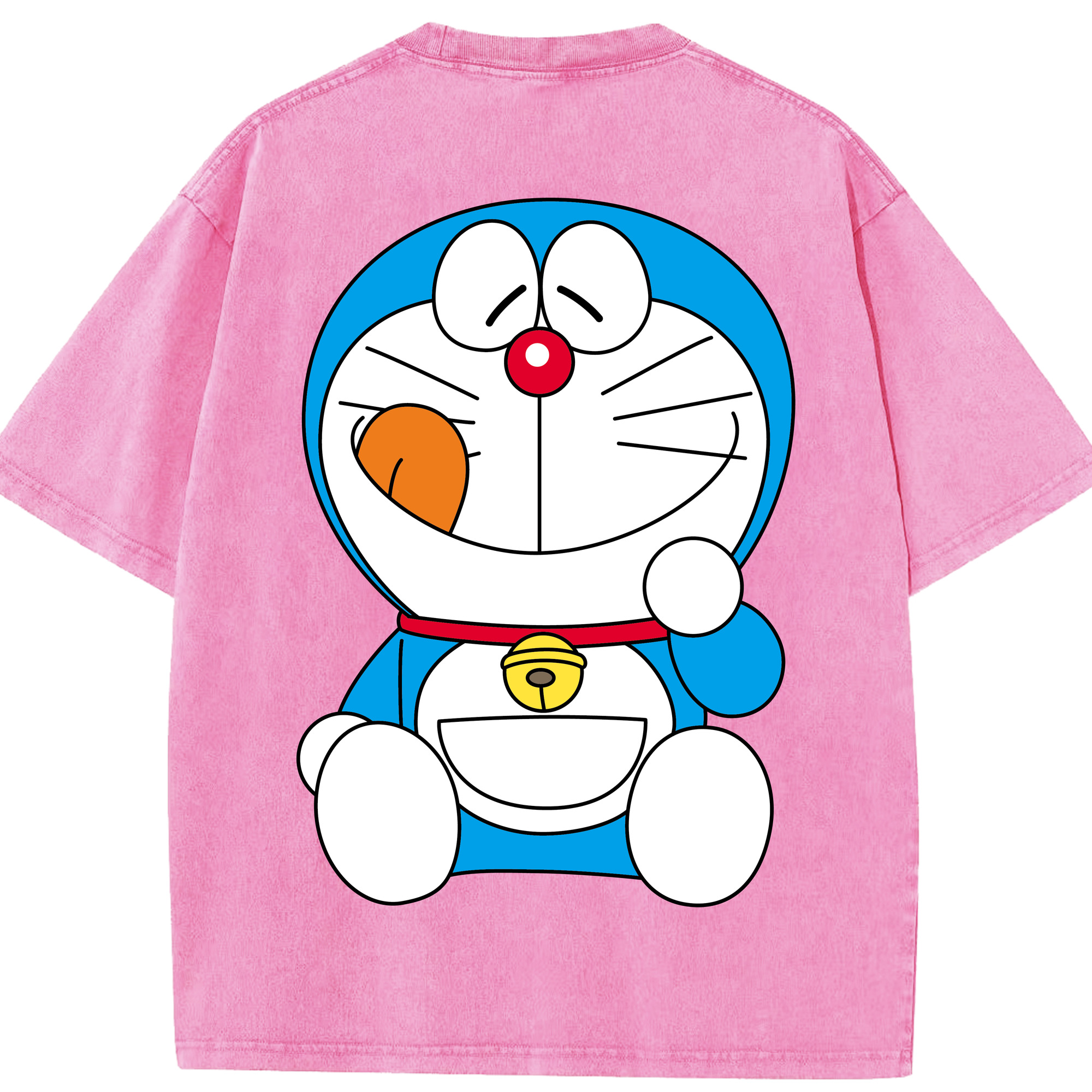 （画像用） ドラえもん Doraemon 綿100% ヴィンテージ風 半袖Tシャツ（背面プリント）